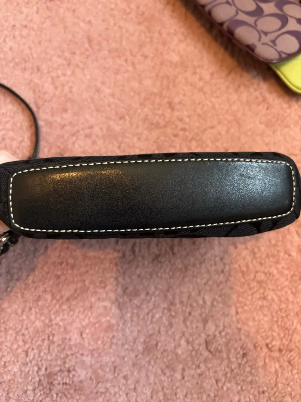 Coach black wristlet